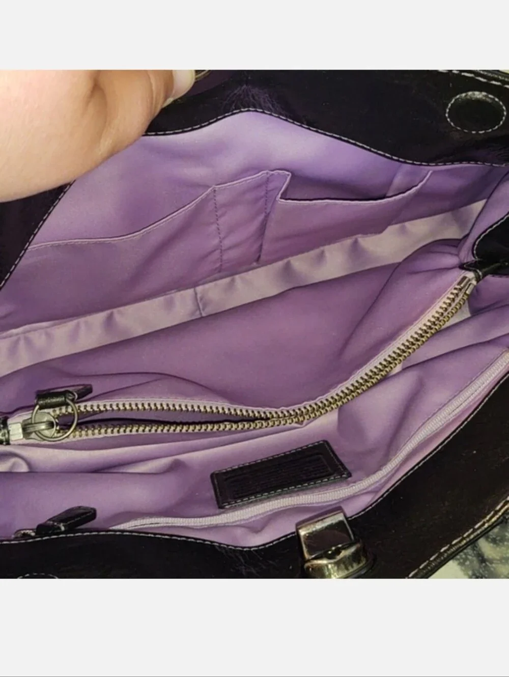COACH Garnet Patent Leather Gunmetal
